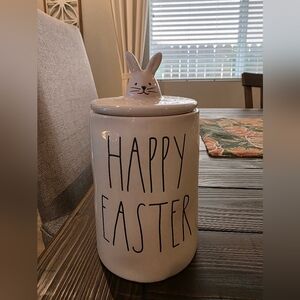 Rae Dunn White Happy Easter Candle with Bunny Lid